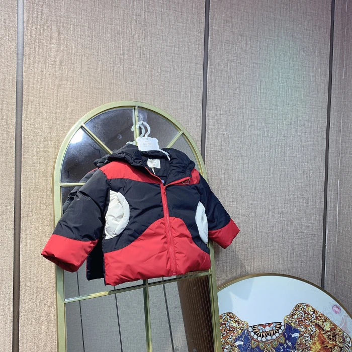 R3221   宝宝红色拼接上衣厚外套  夹棉