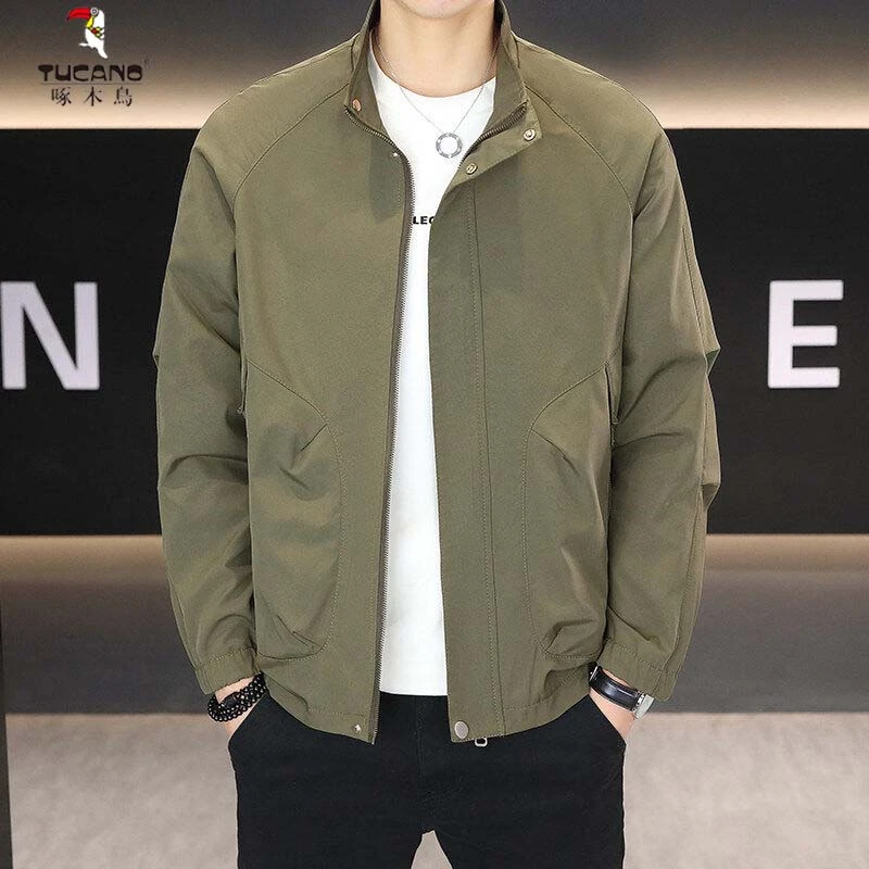 TUCANO/啄木鳥新款潮流时尚立领拼接夹克男士百搭休闲外套上衣服