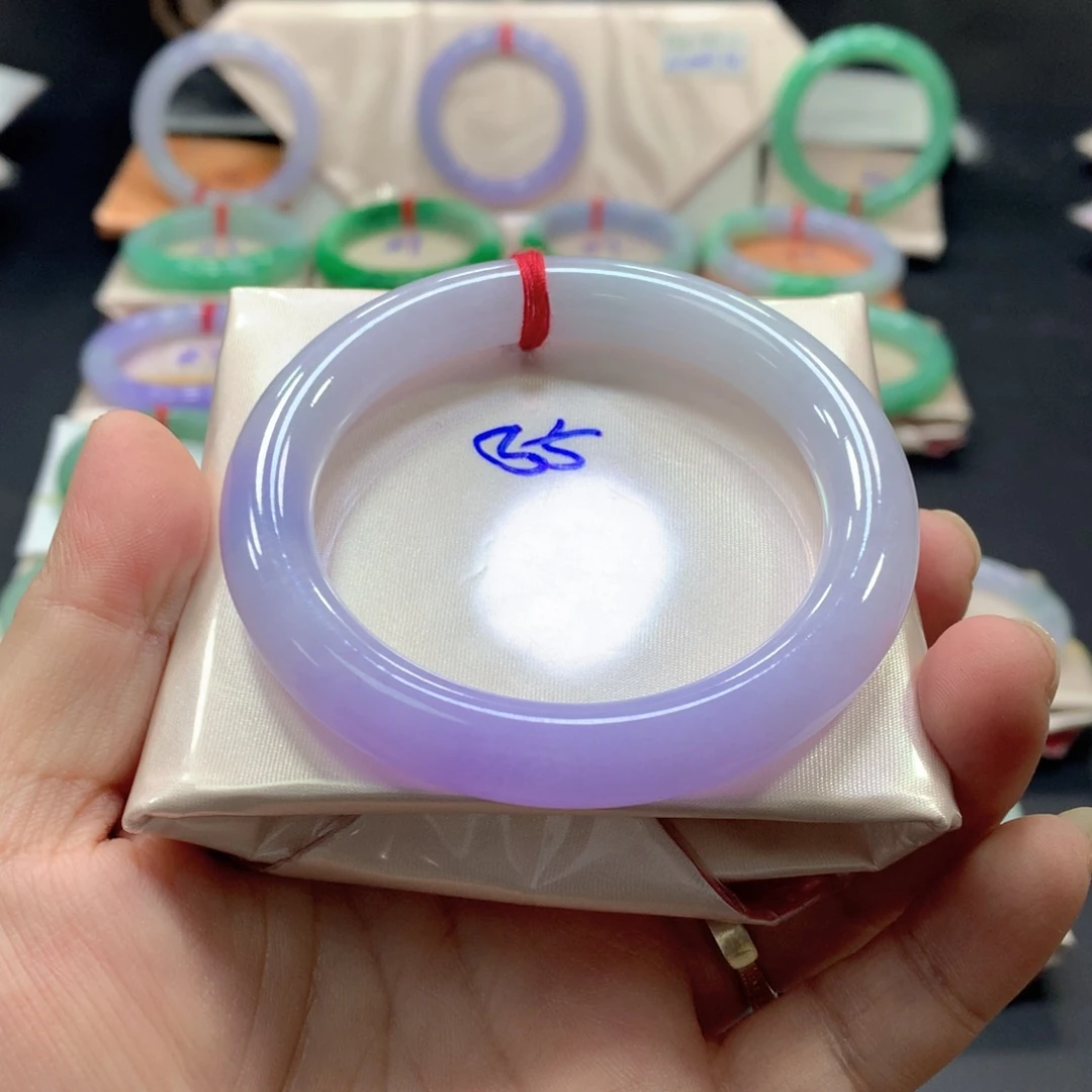 翡翠未镶嵌手镯55圈口