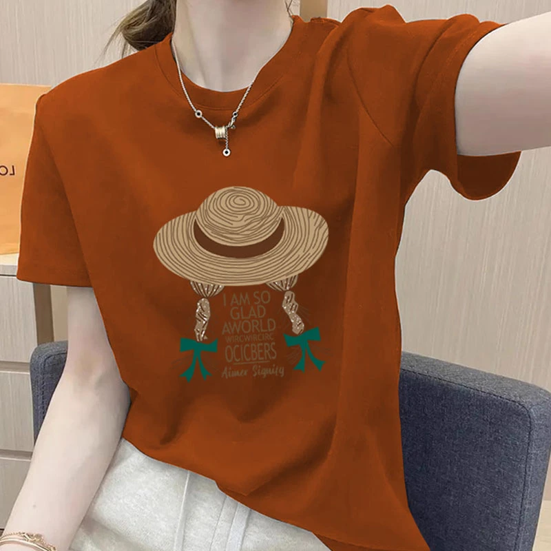 2025秋季正肩圆领磨毛短袖t恤女时尚韩版百搭休闲厚款打底衫上衣