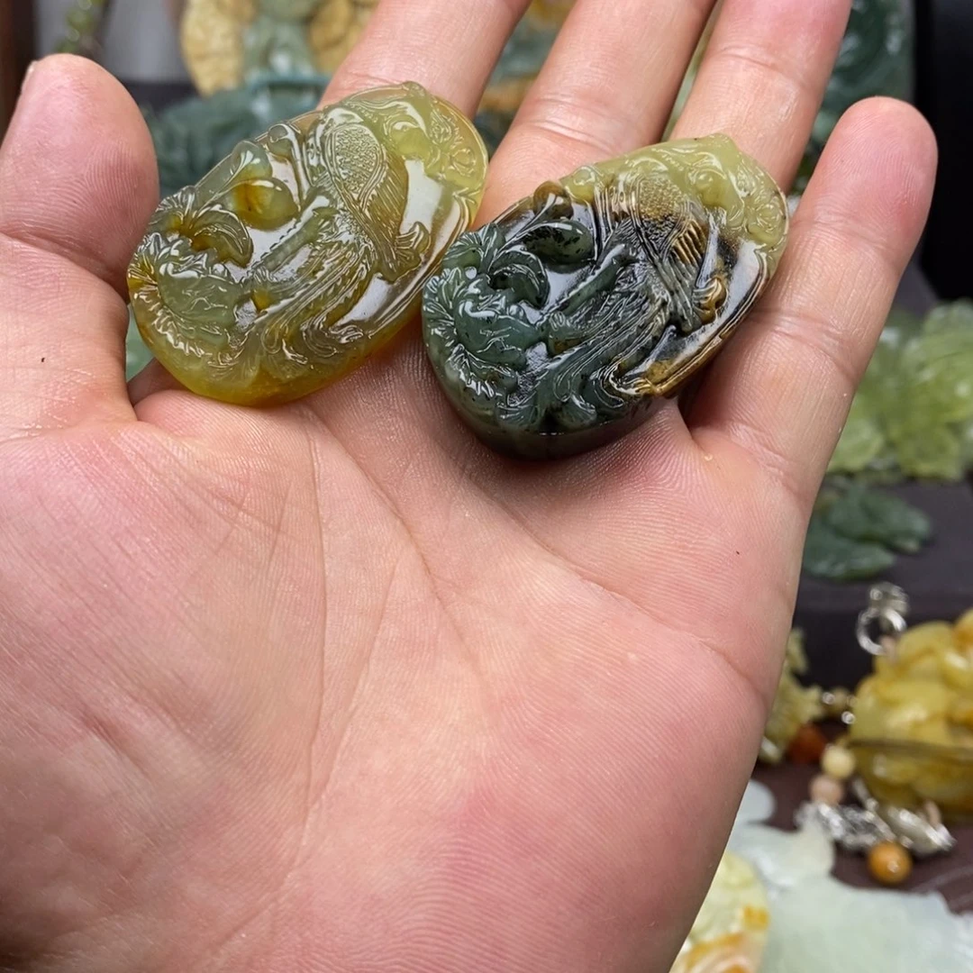 蛇纹石玉未镶嵌吊坠(不含链)