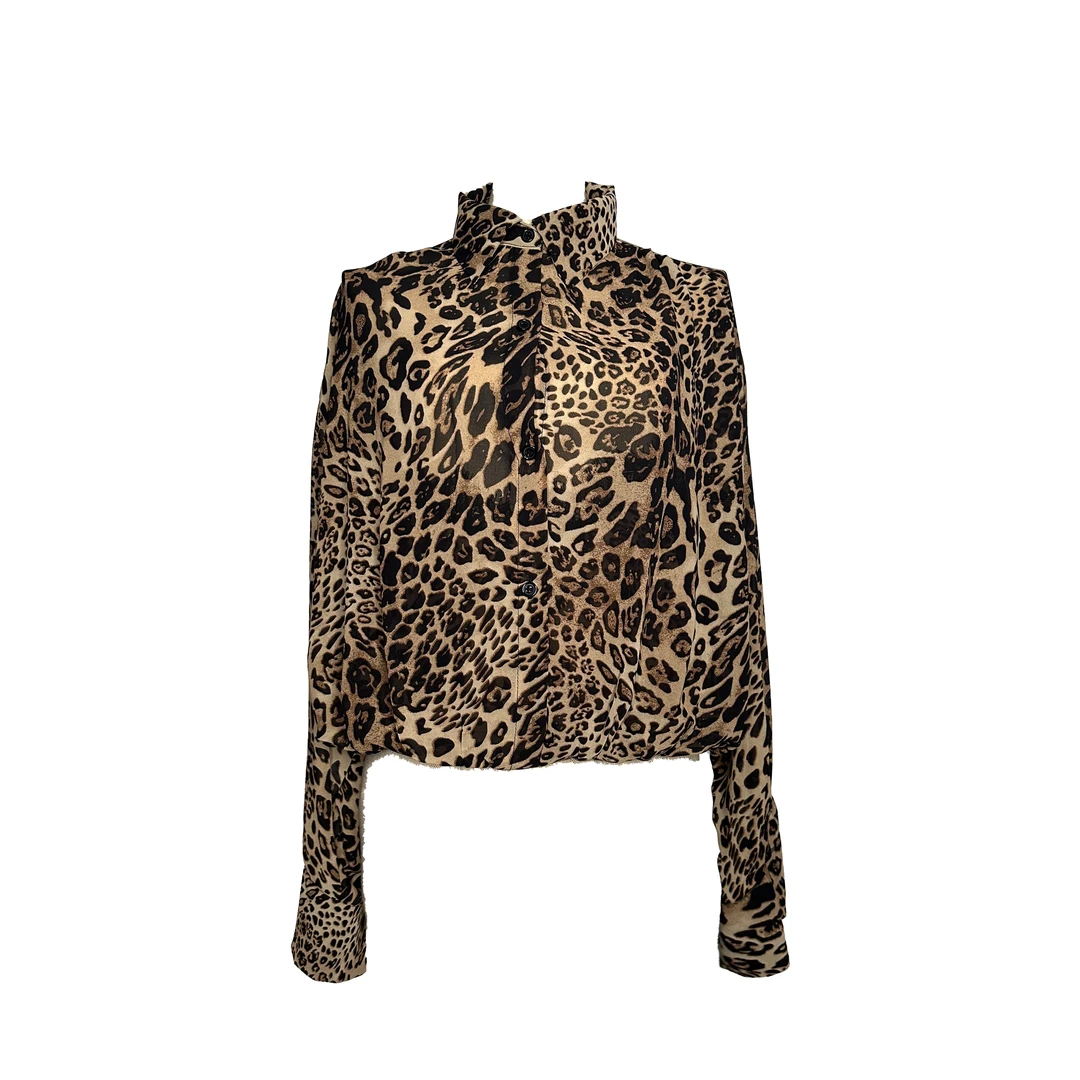 设计师夏季黑色气质轻奢时尚百搭女士小众设计感翻领上衣  X1950