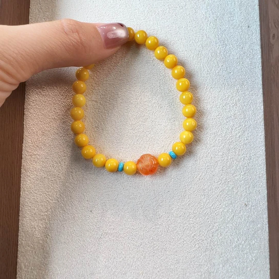 未镶嵌蜜蜡手串蜜蜡6.5mm