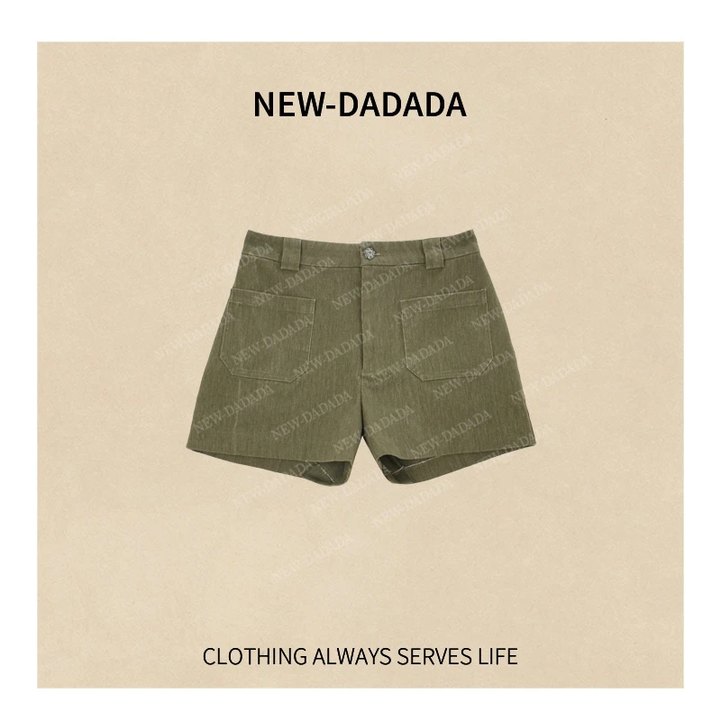 利达 NEW DADADA【青柠心光】时尚百搭气质高腰显瘦短裤SDK2386