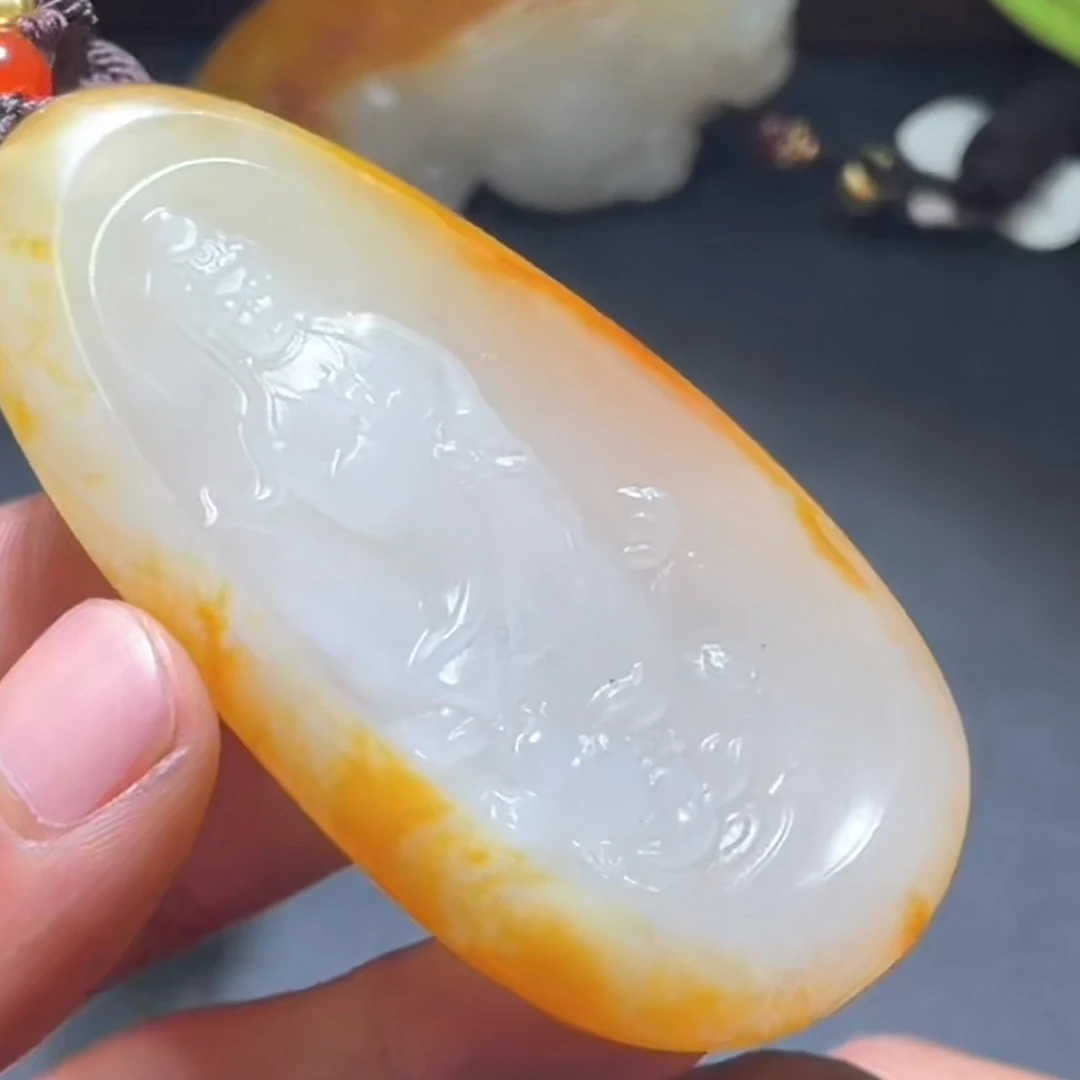 和田玉玉石挂件 d1220拍一发一