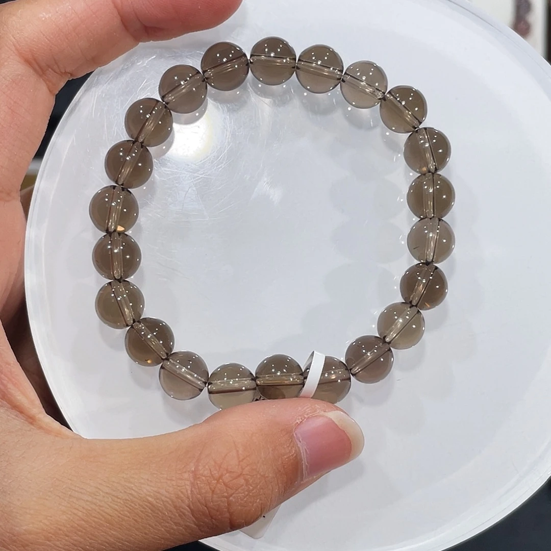 水晶手链未镶嵌茶晶8mm