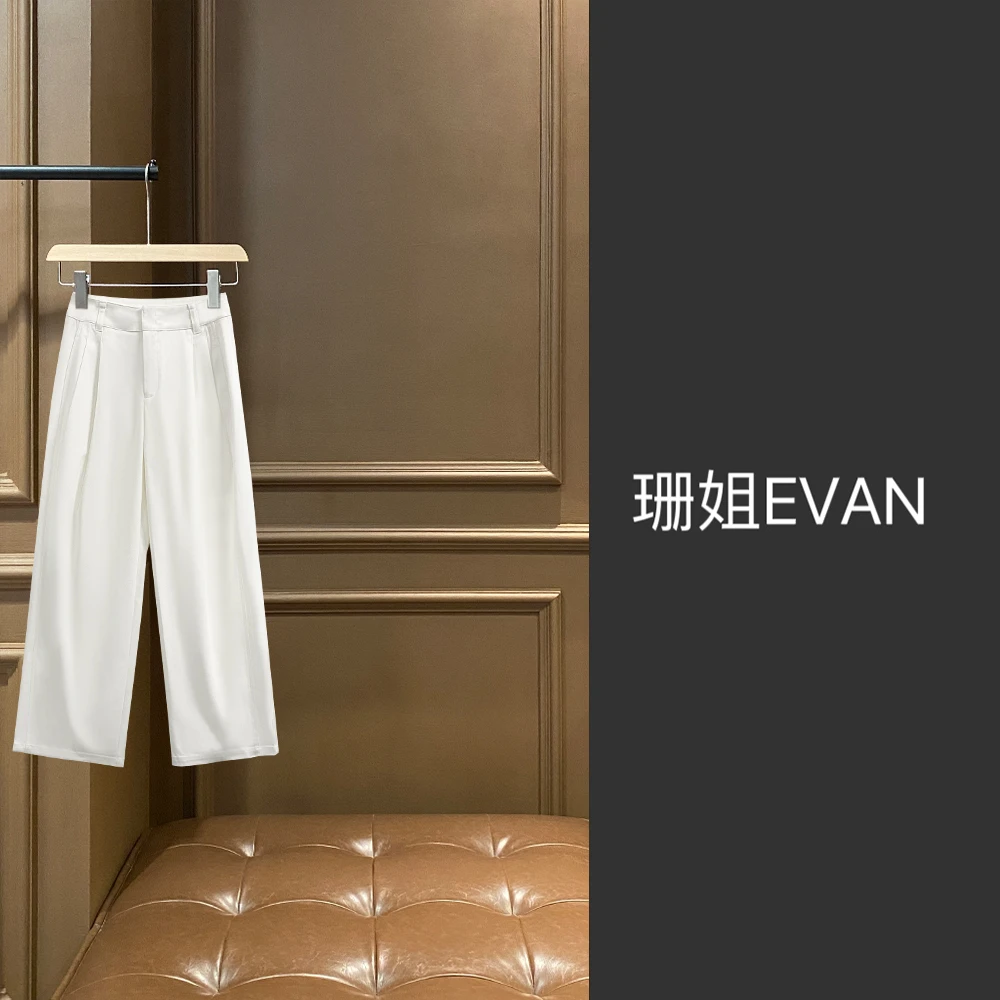 y558  时尚拉褶斜纹休闲裤