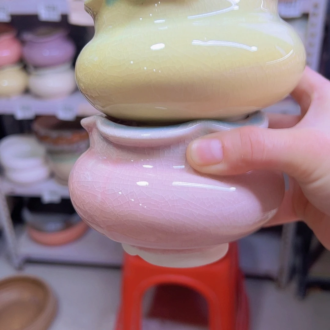 陶瓷花盆当场满12包邮