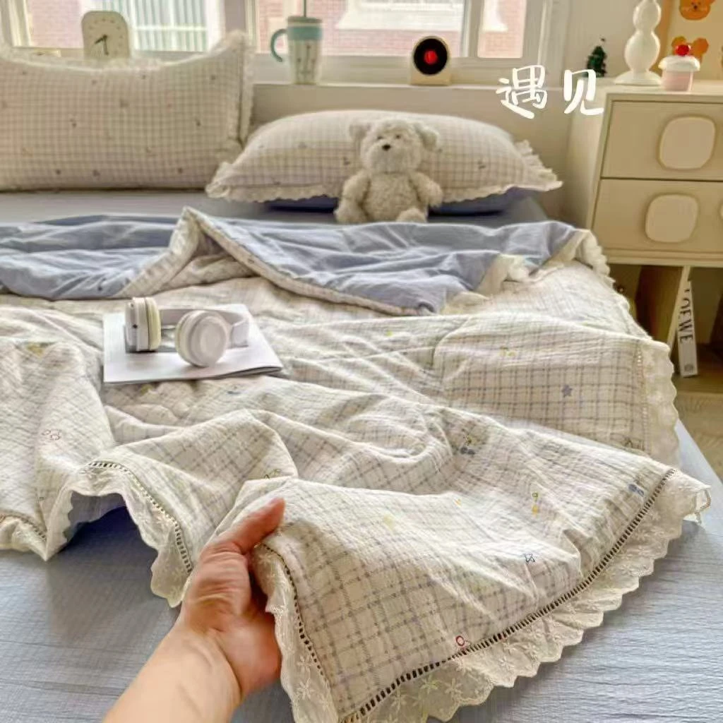 【慧慧精选】夏季新品 慧慧家用款轻柔软夏凉被四件套