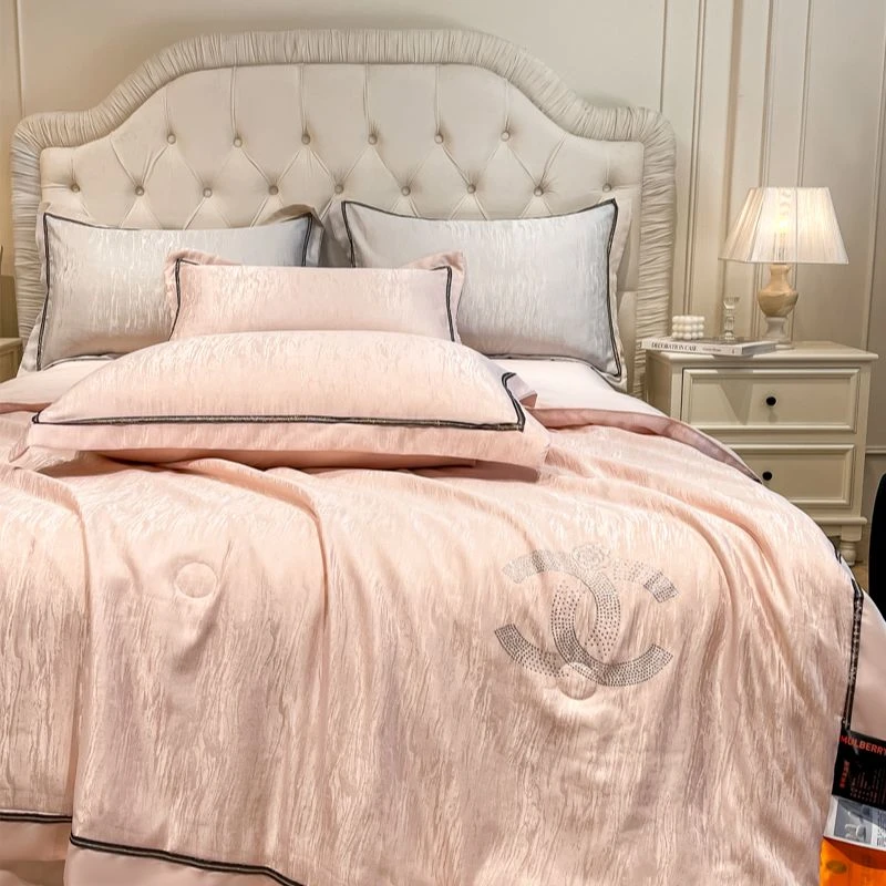 【轻奢新品】高端超柔亲肤凉感天丝提花夏被四件套-可可西里