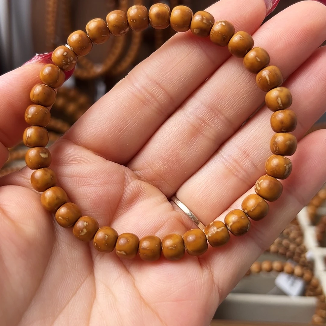 紫金鼠手串紫金鼠鼠尖纯肉单圈手串花皮7*6mm小老型