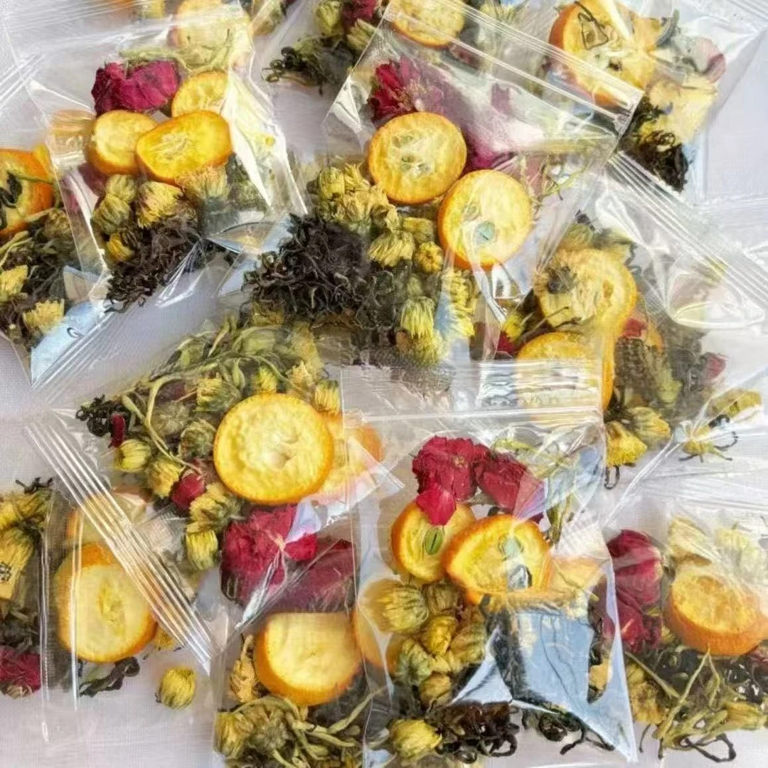 金桔蒲公英玫瑰组合正宗独立透明装金银花胎菊菊花组合茶冲泡饮品