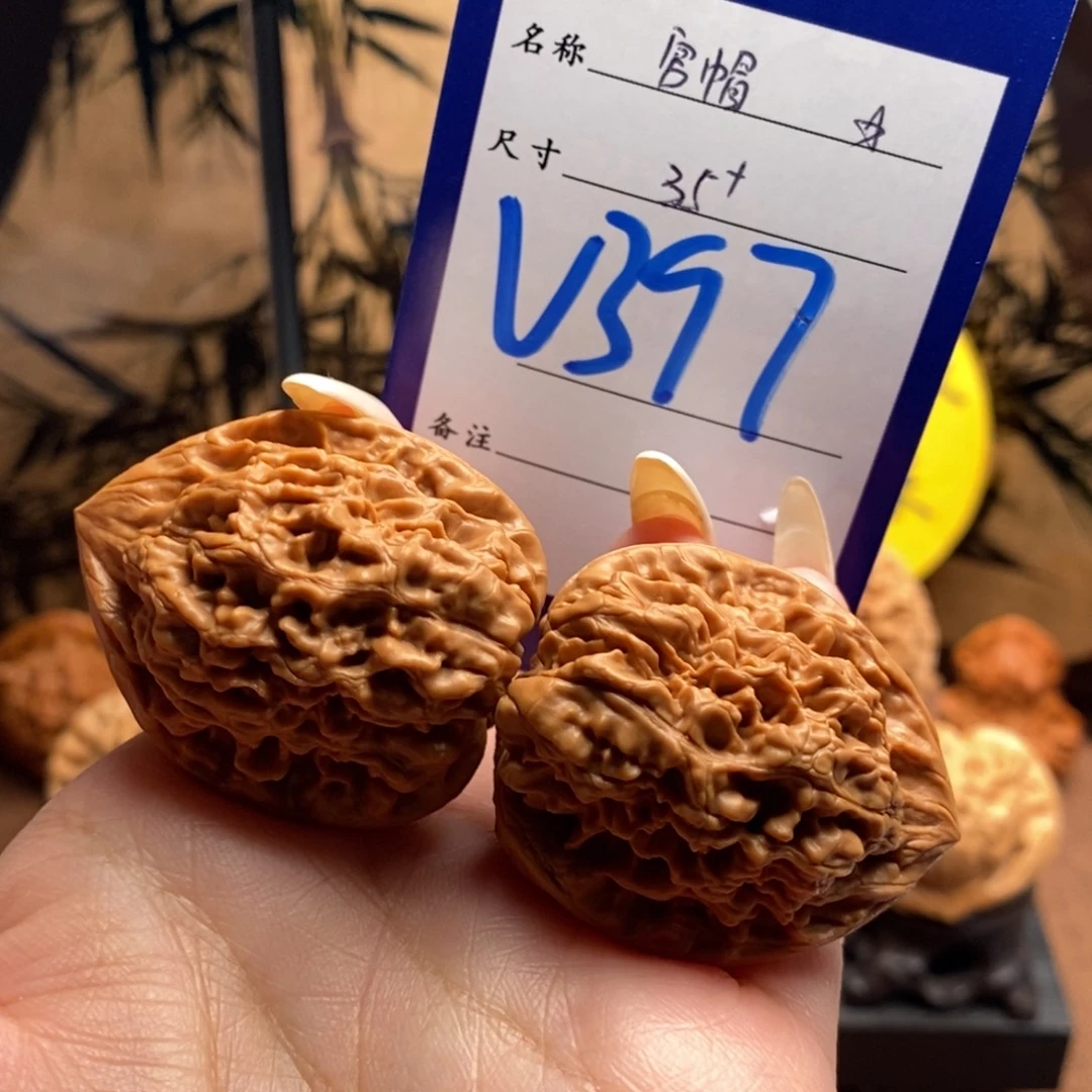 文玩核桃把件官帽35