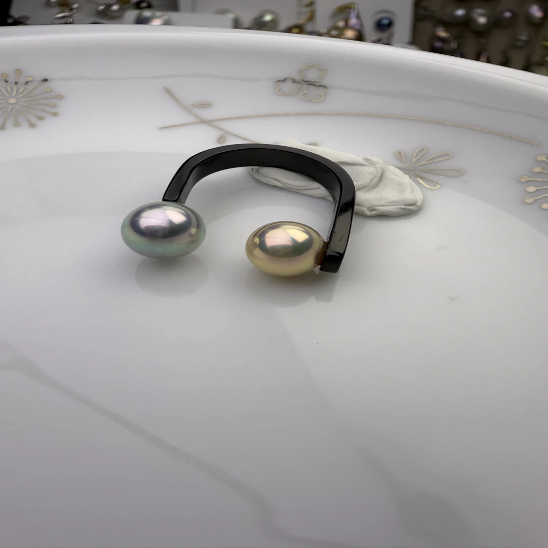 纯铜大理石项链 镜面极光淡水海水