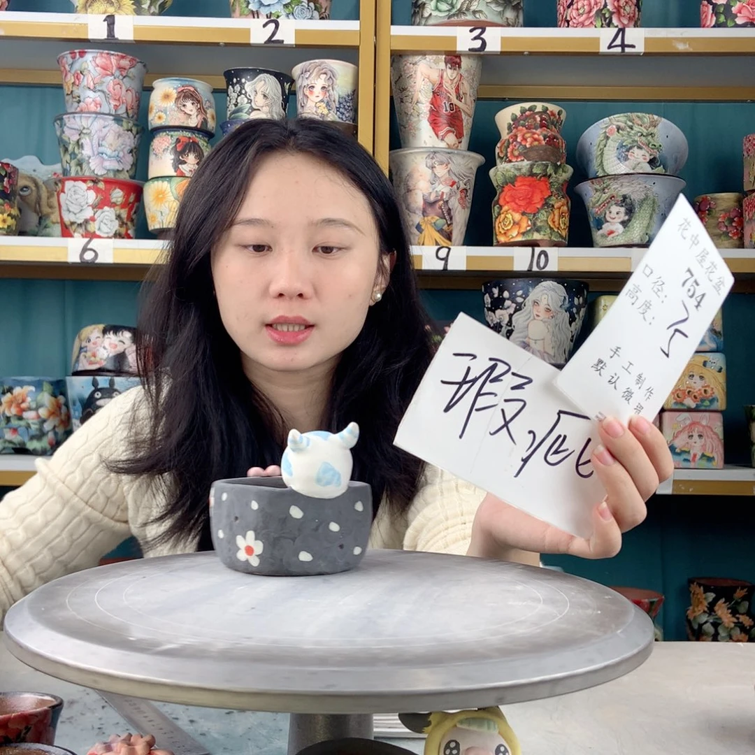 景德镇手工花盆754