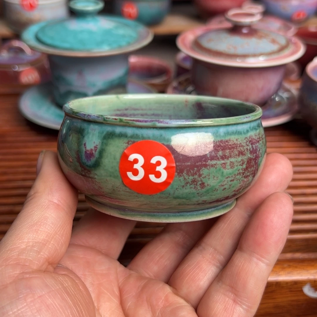 手工制作钧窑茶器