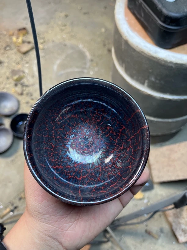 建窑建盏 主人杯 红颜