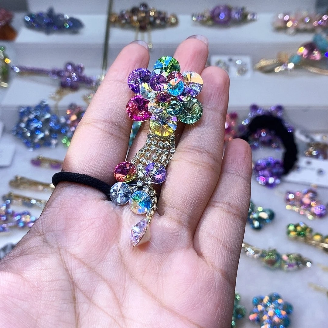 仿水晶铜合金发饰头饰发夹