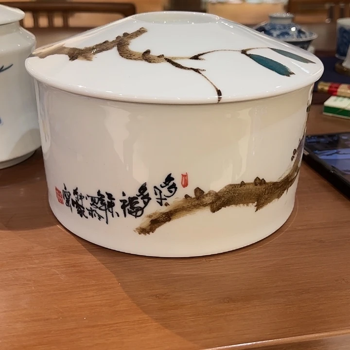 纯手工手绘茶叶罐
