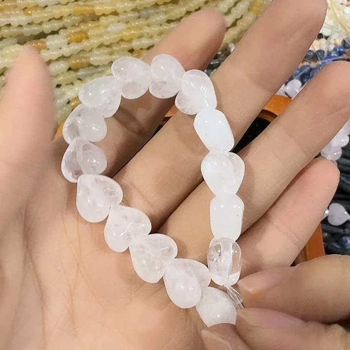 玛瑙/玉髓合金珠宝半成品15个白水晶屁桃