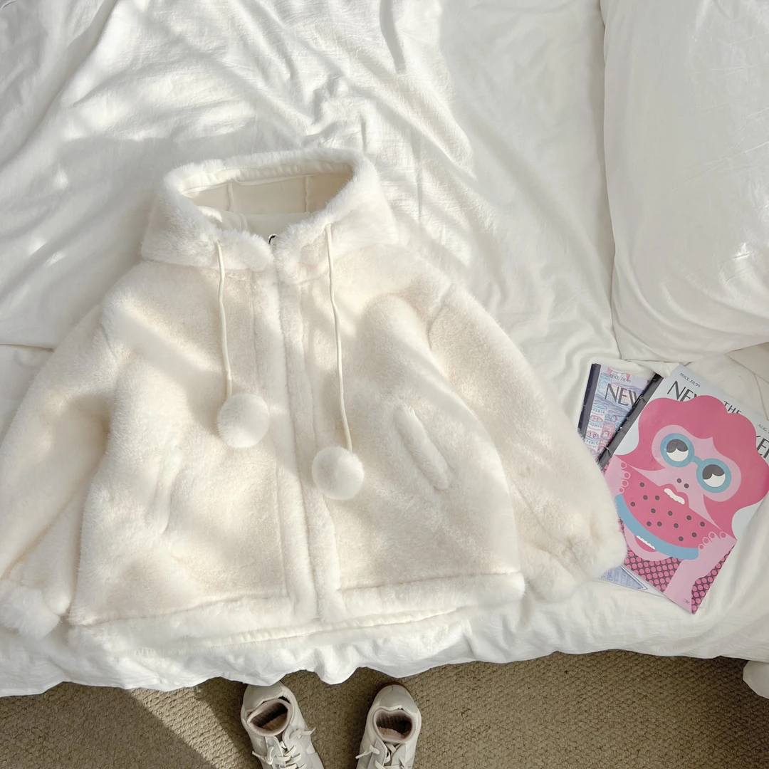 【原版】女童冬装加厚连帽外套中大童儿童保暖上衣LMYDW52538