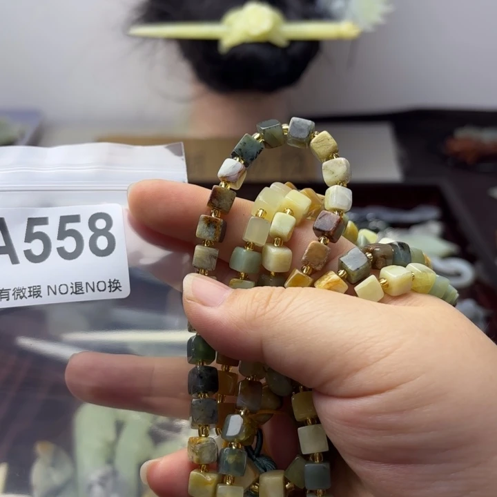 蛇纹石玉发饰合金Y**O