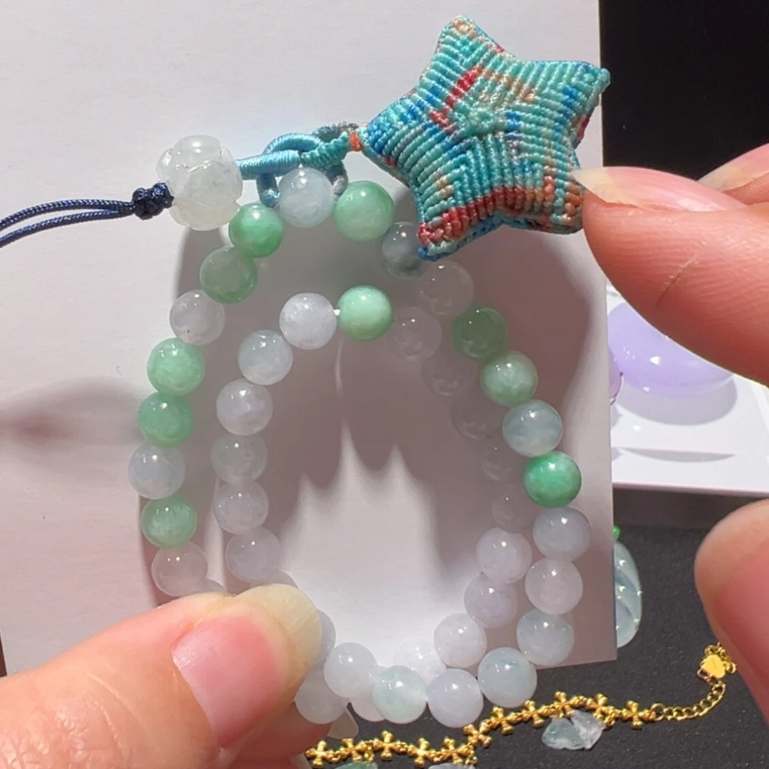 翡翠未镶嵌颈饰手机挂