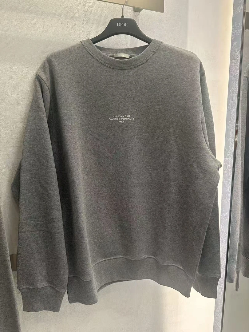 未使用 DIOR/迪奥 迪奥灰色英文长袖卫衣 男款