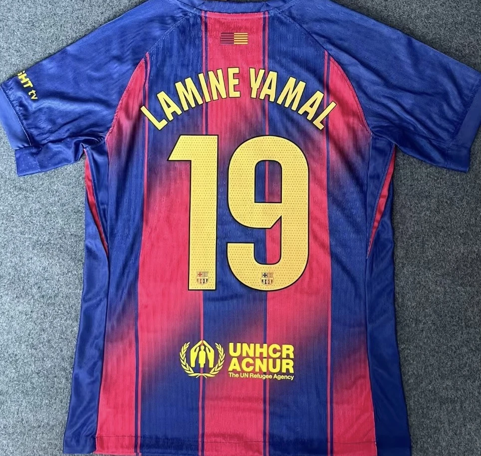 25-26赛季 巴塞罗那 主场球衣 亚马尔莱万球员版 可印号 联系客服