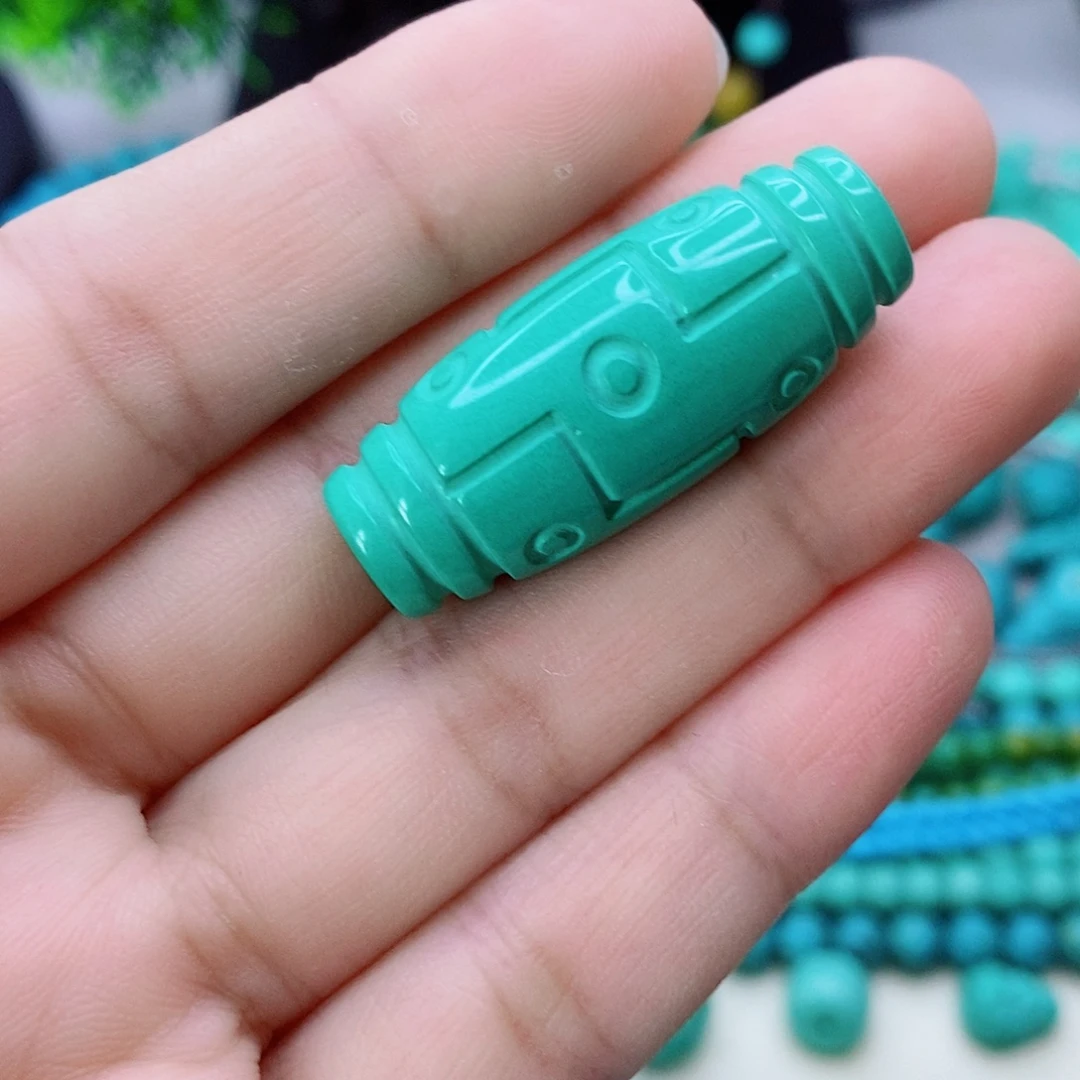 长筒珠浅绿色一颗