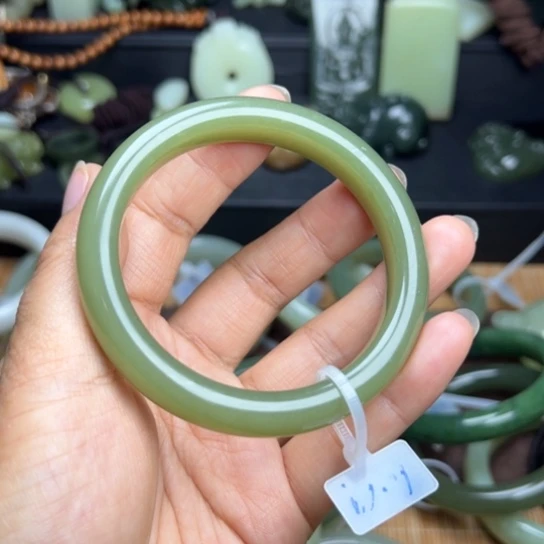 和田玉手镯未镶嵌安*～57