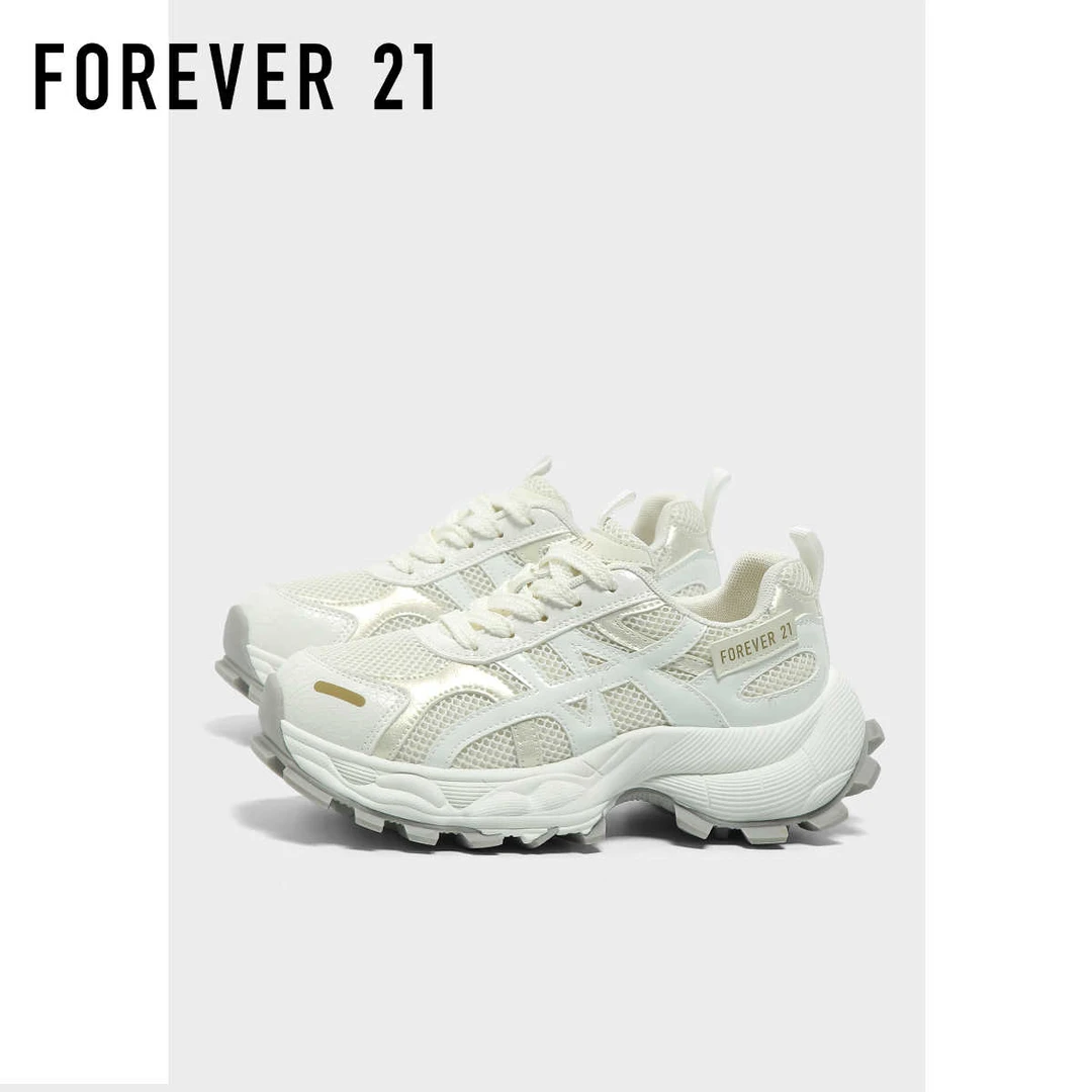 F21厚底老爹鞋女款2025新款夏季透气增高超火小个子百搭运动鞋子