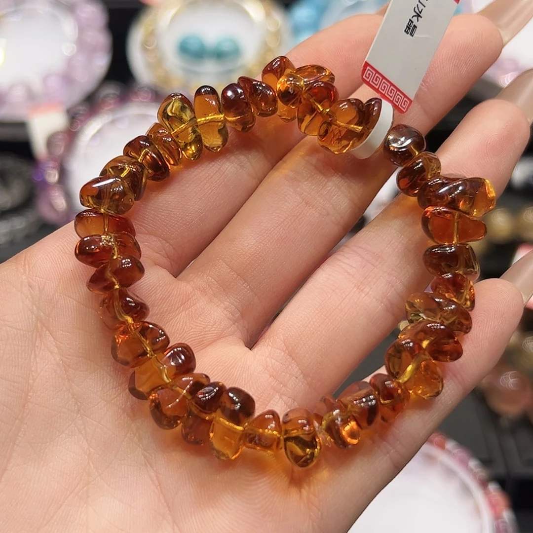 手链未镶嵌水晶sg14金红料黄水晶10+