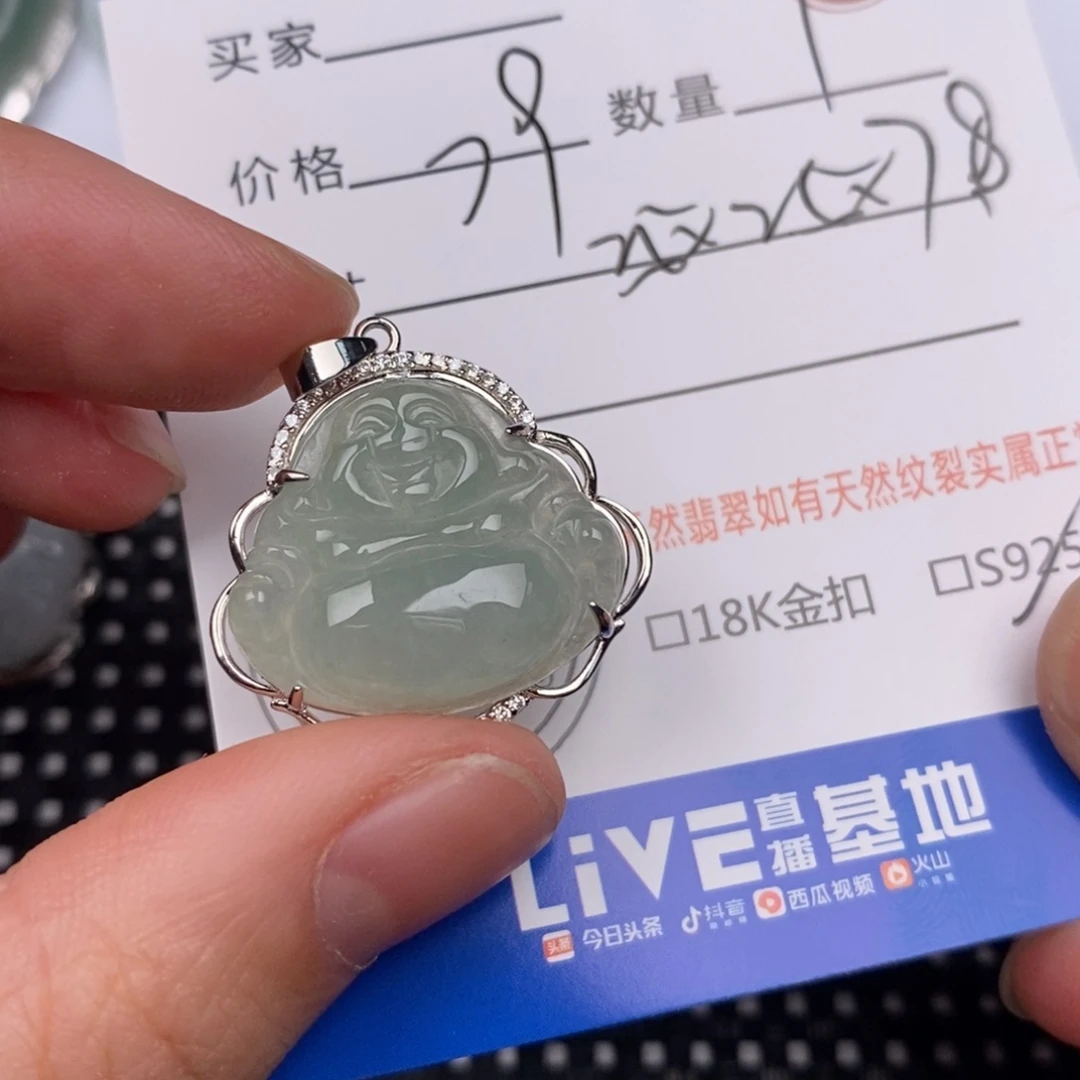 翡翠银S925镶嵌颈饰