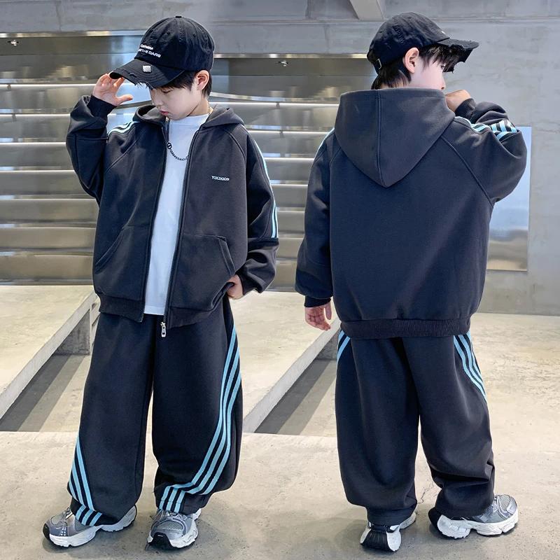 男童套装秋款2025新款儿童洋气韩版运动两件套衣服中大童男孩童装