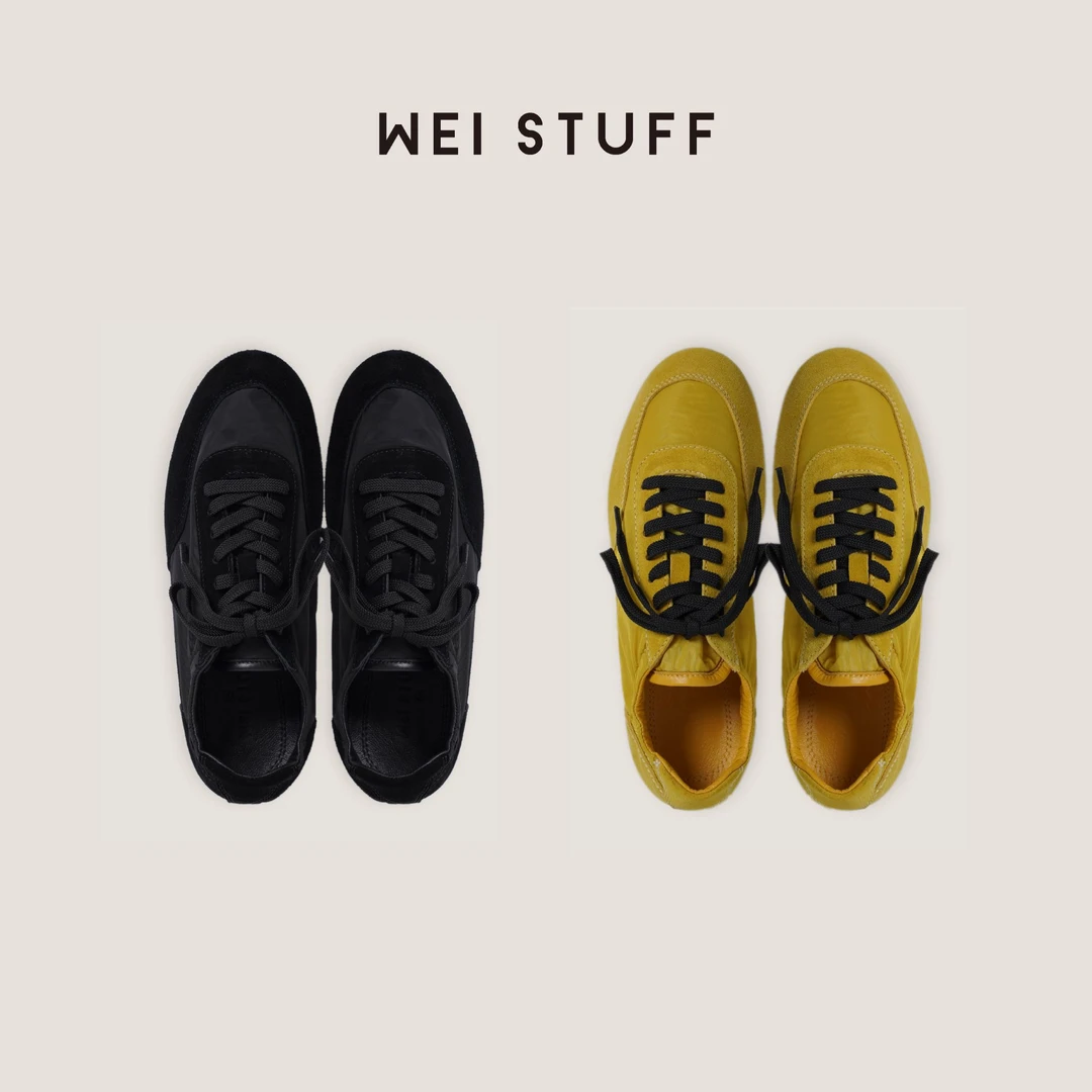 WEI STUFF“炸街色调”品质舒适百搭磨砂牛皮复古德训鞋 8661.