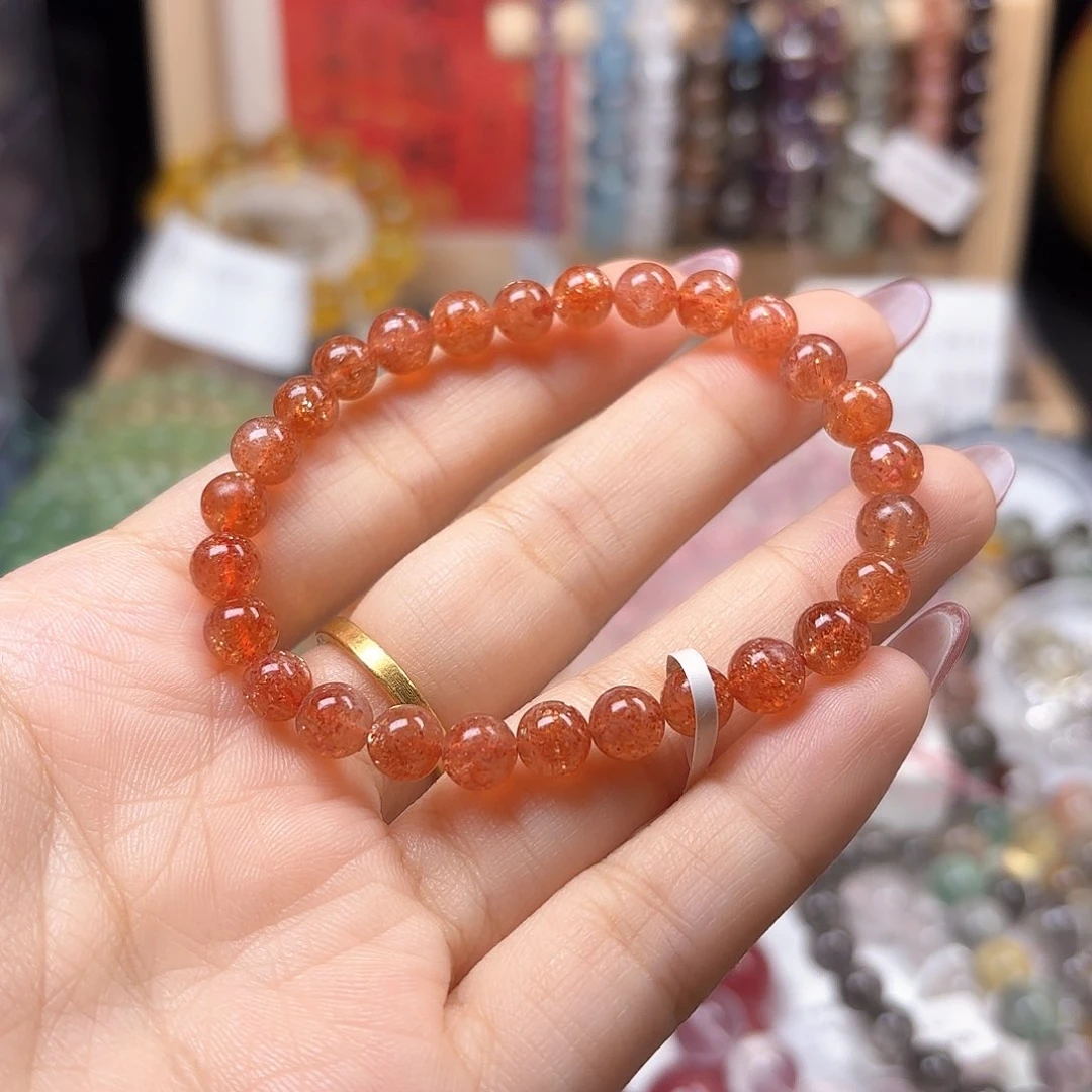 水晶手链未镶嵌金太阳6.8