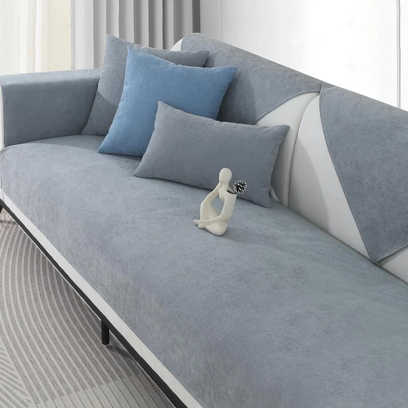 雪尼尔沙发垫四季通用沙发套罩防滑坐垫夏季三座一贵妃靠背盖布巾