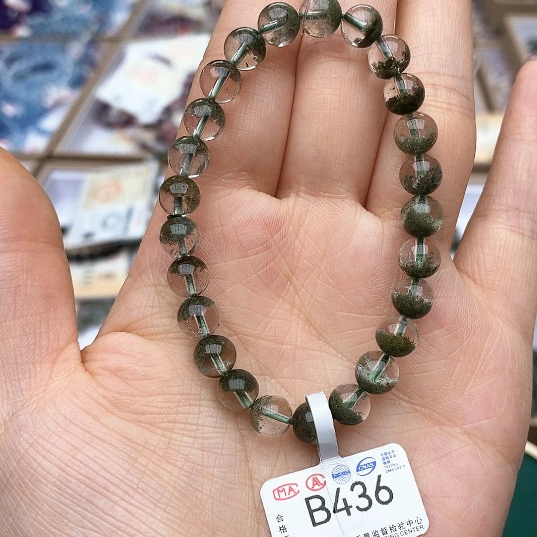 水晶手链未镶嵌B436 绿幽灵 7ｍ＋