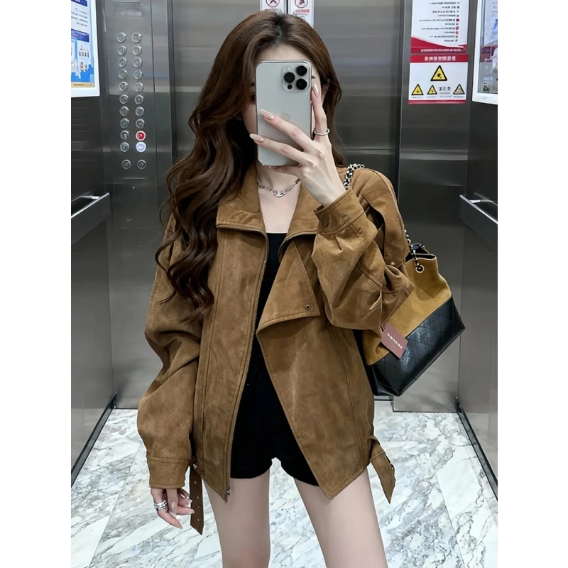 秋季新款别致独特漂亮洋气时髦减龄小众设计高级感超好看棕色外套