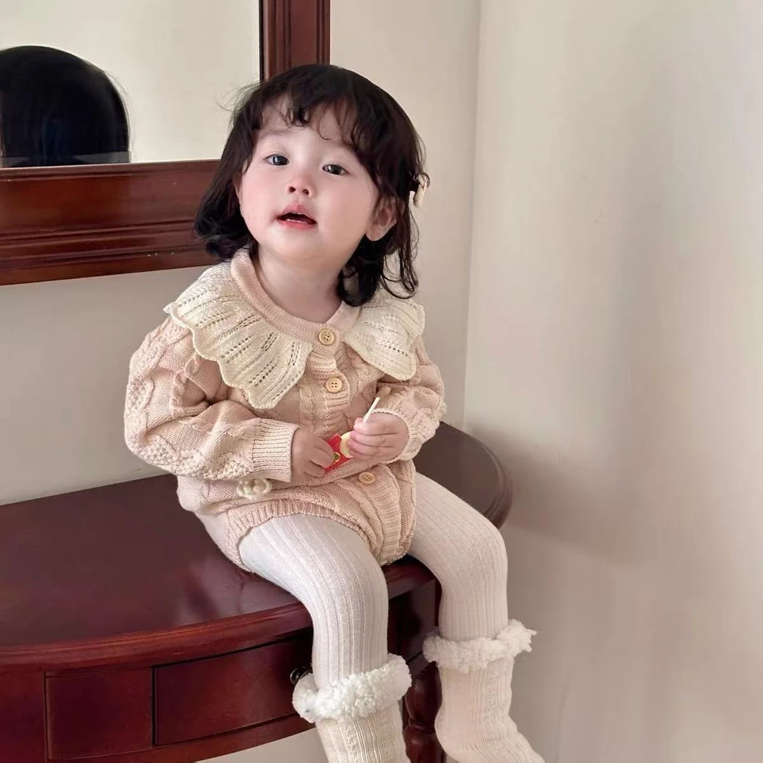 洋气冬款女宝长袖娃娃领A类女哈衣（直播间扣码专用链接）