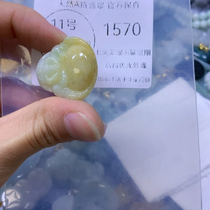 翡翠足银镶嵌颈饰翡翠
