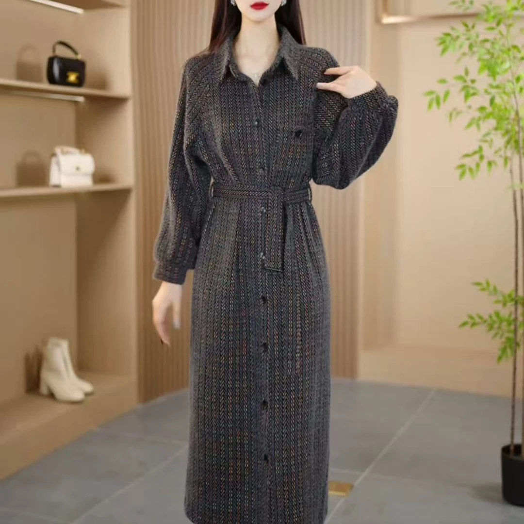 【连衣裙】秋季新款时尚气质收腰减龄修身显瘦百搭长袖女装连衣裙