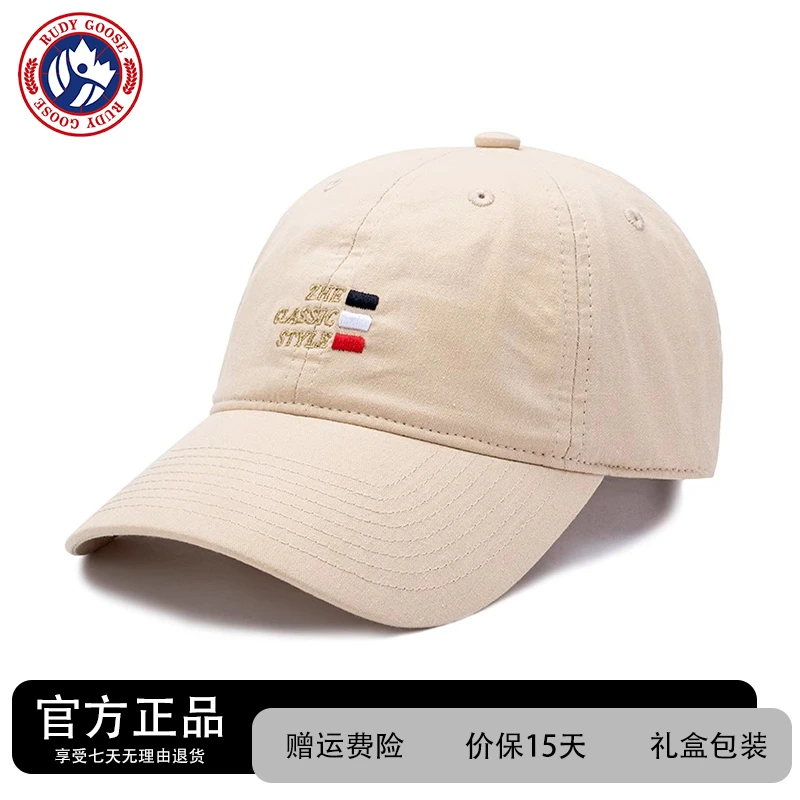 加拿大RUDY GOOSE鹅水洗棉软顶棒球帽子男女款街头刺绣防晒鸭舌帽