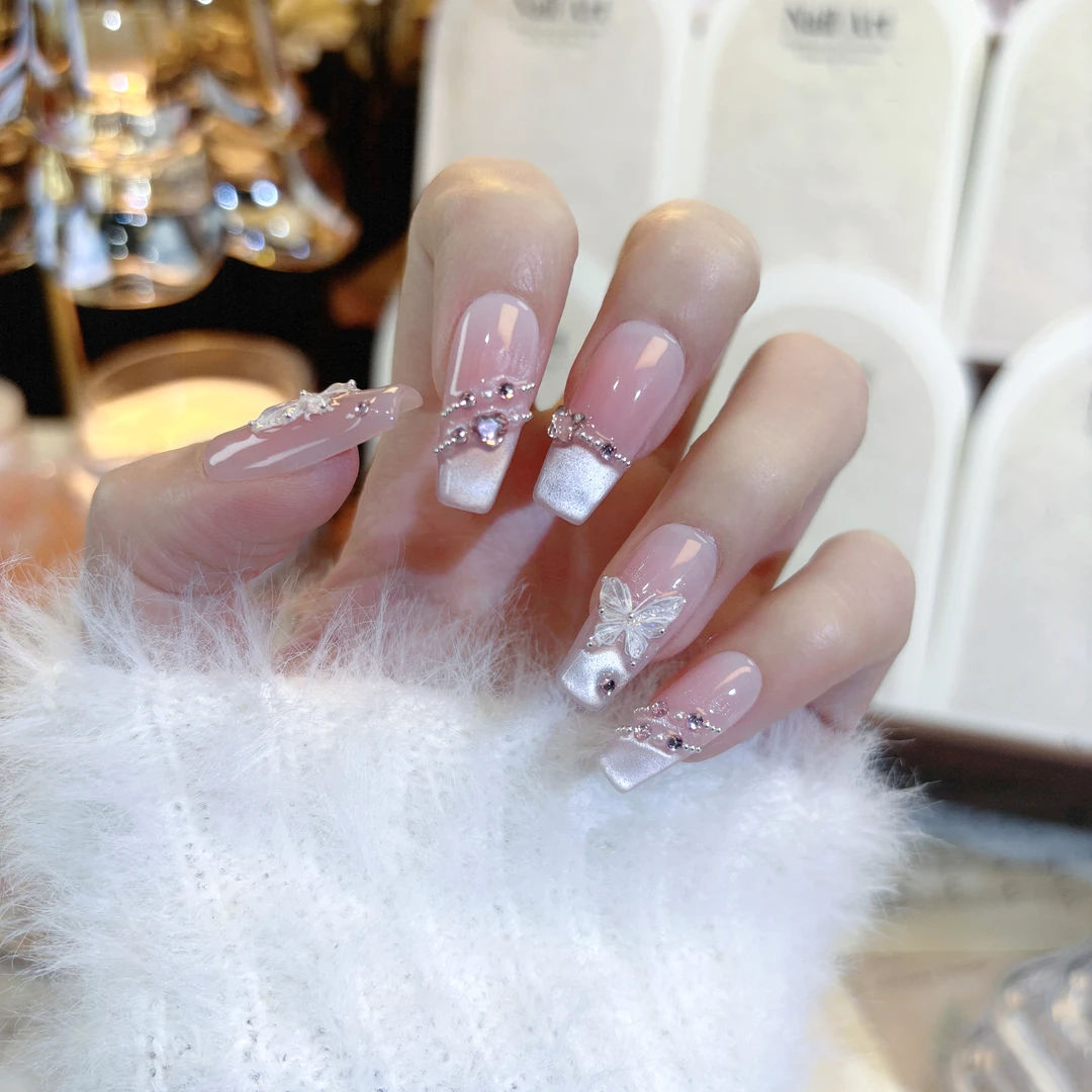 碟仙子 蝴蝶重工猫眼款手工穿戴甲