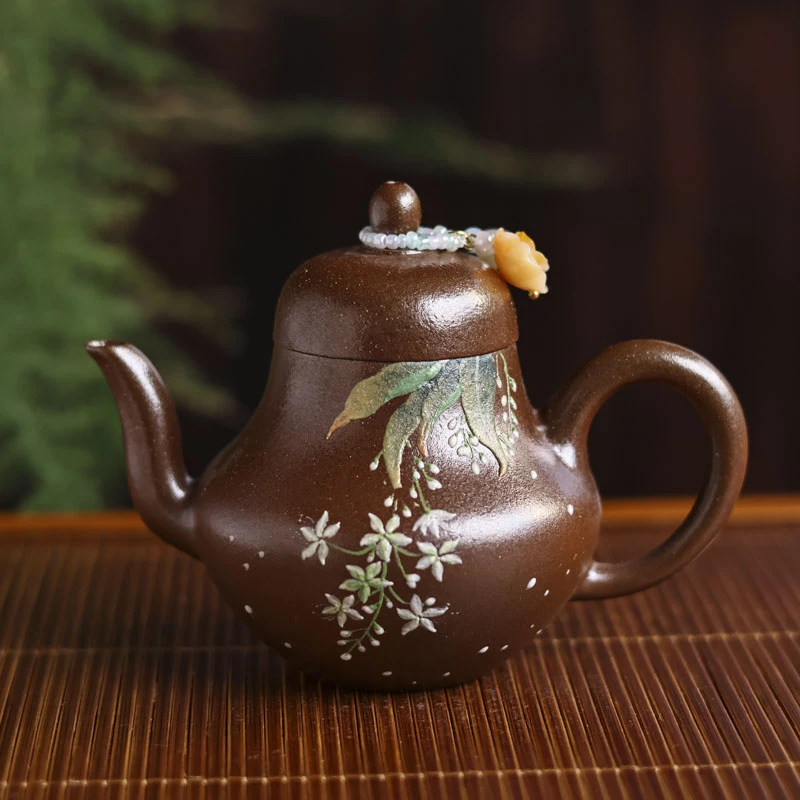 阿茶 阿茶 朱泥落花思婷壶（观羽0273）