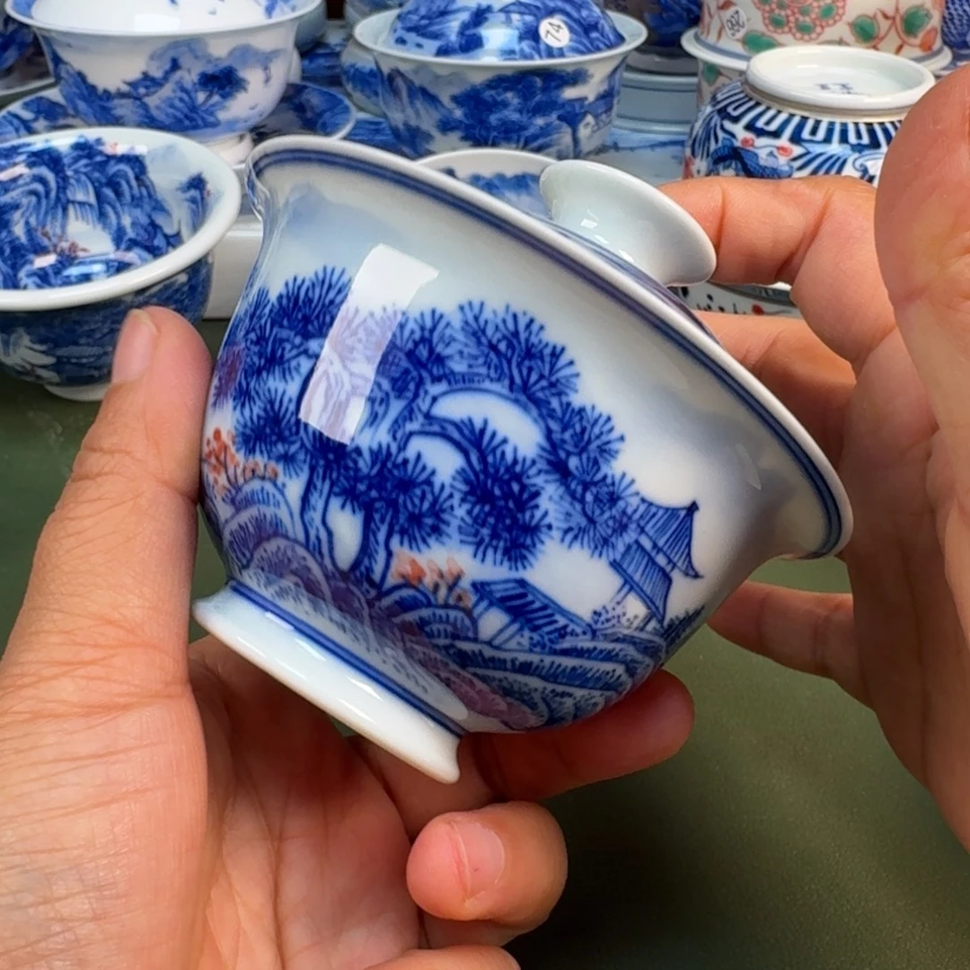 陶瓷景德镇纯手绘茶具圆圆267