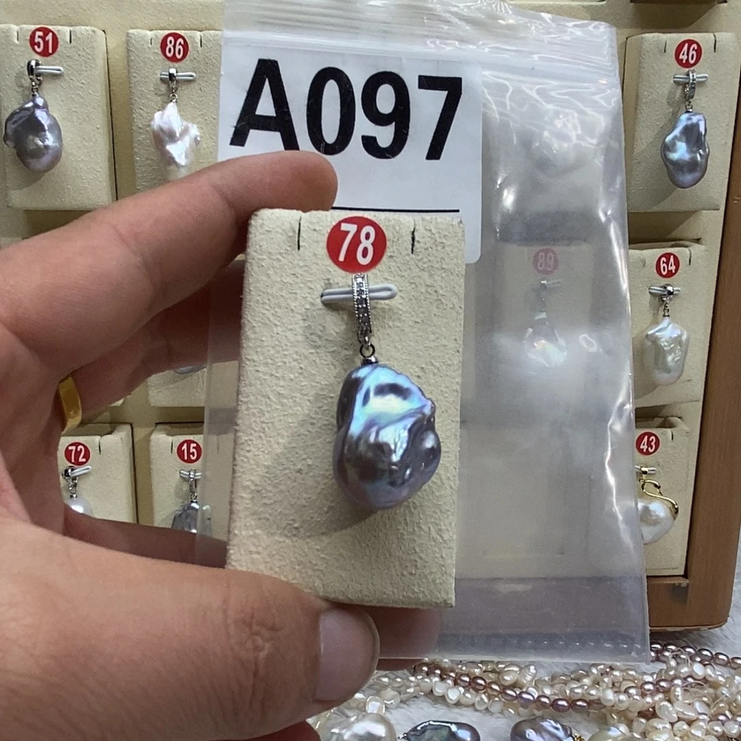 银S925镶嵌颈饰淡水珍珠