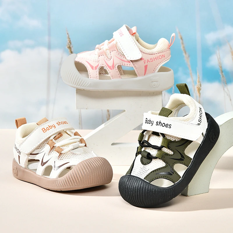 宝宝凉鞋男夏季学步鞋0一1-2岁婴儿防滑软底婴幼儿网鞋女宝宝鞋子