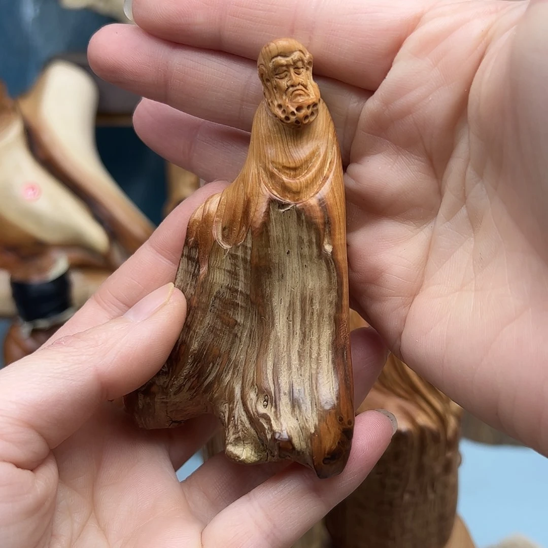 木田****）柏木摆件手把件